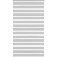 vidaXL Doppelrollo Hellgrau 120x230 cm Stoffbreite 115,9 cm Polyester