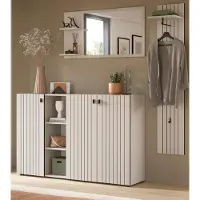 Inn.Furn Garderobe Set 3-teilig "Loreno" in Kaschmir 196 x 192 cm