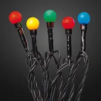 Hellum 20-tlg. LED-Kugel-Lichterkette, bunte LEDs