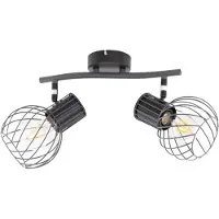 Globo Lighting Strahler Metall Graphit, Metall Graphit, LxBxH: 295x120x185mm, exkl. 2x E27 40W 230V
