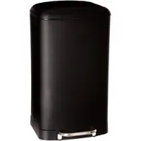 5 Five Treteimer - schwarz - Metall - 30 Liter - 34 x 32 x 61 cm