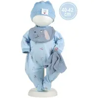 Llorens M741-20 Baby-Anzug für die Puppe NEW BORN, Größe 40–42 cm, mit Accessoires