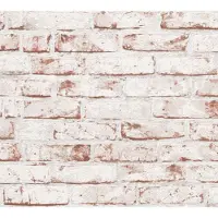 AS-Creation Tapete Vintage Brick in Weiß-Rot | Gr.: onesize