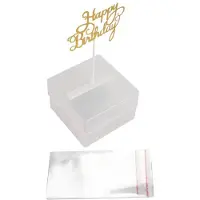 Wella Kuchen-Spardose-Set, Backform für Kuchen zum Geldziehen, Geldautomaten-Kuchen-Spardose mit Goldenem Glitzer „Happy Birthday"-Kuchenaufsatz