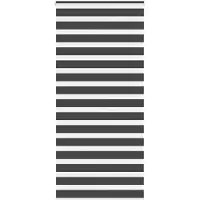 vidaXL Doppelrollo Schwarz 110x200 cm Stoffbreite 105,9 cm Polyester