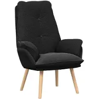 vidaXL Sessel Schwarz 69 x 74 x 93 cm Sherpa-Stoff