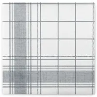 Mank Serviette Airlaid Nadeem in Grau, 40 x 40 cm, 50 Stück - Leinenstruktur Gitterstreifen Linien