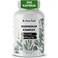 XTRA FUEL Magnesium Komplex - 5‑in-1 Matrix mit Bisglycinat & L-ascorbat 226 g Kapseln