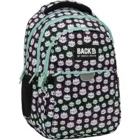 Derform BACKUP P Schulrucksack mit drei Fächern, Pastellkatzen