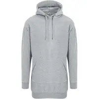 Just Hoods - Damen Hoodie Dress \\JH015\\" - Heather Grey / L"