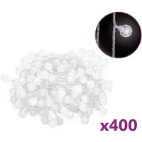 vidaXL Lichterkette Kugeln 40 m 400 LED Kaltweiß 8 Funktionen