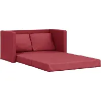 vidaXL Bodensofa mit Schlaffunktion Weinrot 112x174x55 cm Kunstleder