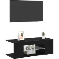 vidaXL TV-Schränk 90 x 39 x 30 cm Schwarz Eichen-Optik Holzwerkstoff