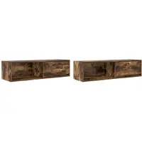 vidaXL TV-Schränke 2 Stk. Räuchereiche 100x31x25,5 cm Holzwerkstoff