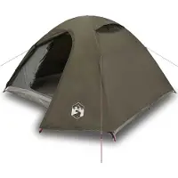 vidaXL Kuppel-Campingzelt 3 Personen Braun Wasserdicht
