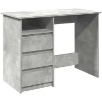 vidaXL Schreibtisch Betongrau 102x50x75 cm Holzwerkstoff
