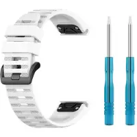 FIXED Silikone rem til Garmin QuickFit 22 mm Hvid