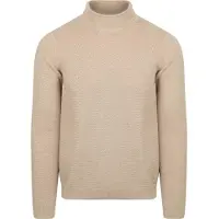 Suitable Rollkragenpullover Structure Melange Sand