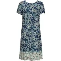 DW-Shop Viskose-Kleid, Druck blau, 52