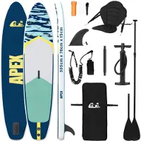 vidaXL SUP Board mit Sitz 2-in-1 APEX 305 x 76 x 15 cm Blau für