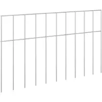 vidaXL Gartenzaun-Paneel 12 Stk. 50 x 30 cm Verzinkter Stahl Silber