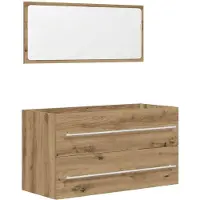 vidaXL 2-tlg. Badmöbel-Set Artisan-Eiche Holzwerkstoff