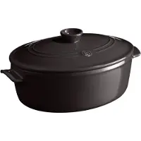 Emile Henry Ovaler Schmortopf 31 cm, 6 l Fusain EH 4560 79 3289317945601