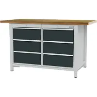 Bedrunka & hirth Kastenwerkbank Breite 1.500 mm R 18-24 6x Schublade BxTxH 1.500x750x859 mm - 03.14.33VZ
