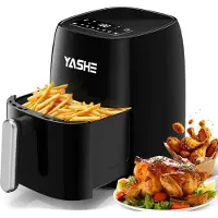 YASHE Heißluftfritteuse LQ-4201B, 4,2 L, 1500 W, 6 Programme