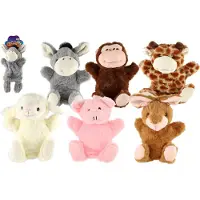 Teddies Plüsch-Handpuppe „Tierchen“, 30 cm, 6 verschiedene Modelle, ab 18 Monaten