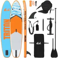 vidaXL SUP Board mit Sitz 2-in-1 TRITON 305 x 76 x 15 cm Blau für