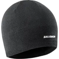 Salomon Strickmütze "BEANIE", Herren, schwarz (deepschwarz), Obermaterial: 100% Polyester. Futter: 100% Polyester, Mützen Strickmütze, für Erwachsene, sportlicher Stil