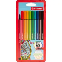 Stabilo Fasermaler Pen 68, sortiert, 10 Stück