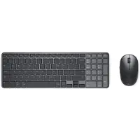 Dell Pro 7 KM746, Kabellos, RF Wireless + Bluetooth, Scherenschalter, QWERTY, Graphit, Maus enthalten