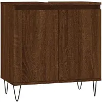 vidaXL Badschrank Braun Eichen-Optik 58x33x60 cm Holzwerkstoff
