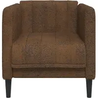 vidaXL Sessel Braun Kunstleder Wildleder-Optik