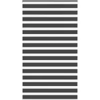 vidaXL Doppelrollo Schwarz 130x230 cm Stoffbreite 125,9 cm Polyester