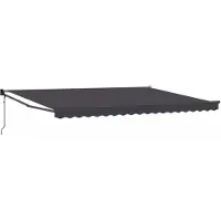 vidaXL Ausziehbare Markise Anthrazit 4 x 2 m Polyester und Metall