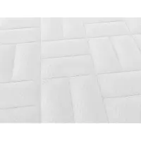 Vente-unique Set 160 x 200 cm Polsterbett + Schaum- und Gelmatratze mit 7-Zonen-Memory-Effekt 22 cm H - SOMIRA von YSMÉE
