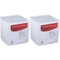 Dräco Vliesstoff-Kompressen unsteril 10x10 cm 4fach 2x 2x100 St Kompressen