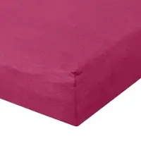 TRAUMSCHLAF Zwirn-Jersey Elasthan Spannbetttuch De-Luxe 200x220 - 220x240 cm | rubin - rot