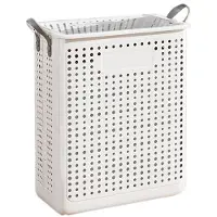 Jojomino Zusammenklappbarer Wäschekorb für Den Haushalt, Wäschekorb für das Badezimmer, Schmutzwäsche Kann Tragbar und Beweglich Sein, 37,5 X 22 X 45,5 cm