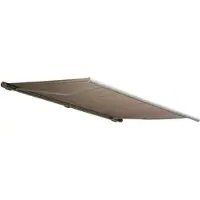 Mendler Elektrische Kassettenmarkise T124, Markise Vollkassette 5x3m Polyester Sand