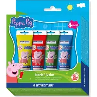 Staedtler Fingerfarbe - Noris Junior - 4x75 ml - Peppa Wutz - - One Size - Farbe