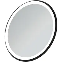 Ideal standard Spiegel Conca rund mit Ambientelicht, Rahmen schwarz, 60W, 900x60mm