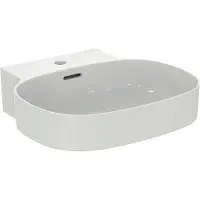 Ideal standard Linda-X Waschtisch, 1 Hahnloch, mit Überlauf, 500x480x135 mm, T475301, Farbe: Weiß