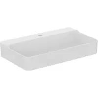 Ideal standard Conca Waschtisch, 1 Hahnloch, ohne Überlauf, 800x450x145 mm, T3795MA, Farbe: Weiß mit Ideal Plus