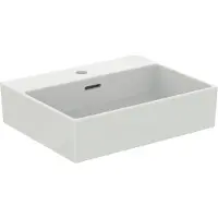 Ideal standard Extra Aufsatzwaschtisch, 1 Hahnloch, mit Überlauf, 500x400x150 mm, T3741MA, Farbe: Weiß mit Ideal Plus