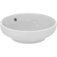 Ideal standard i.life B Waschtisch-Schale, rund, ohne Hahnloch, mit Überlauf, 400x400mm, T509101, Farbe: Weiß