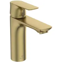 Ideal standard Waschtischarmatur Connect Air ohne Ablaufgarnitur Grande, Ausladung 125mm A7055A2 Brushed Gold